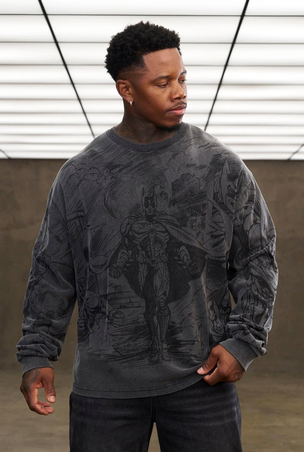 8002 - Batman Comic Longsleeve