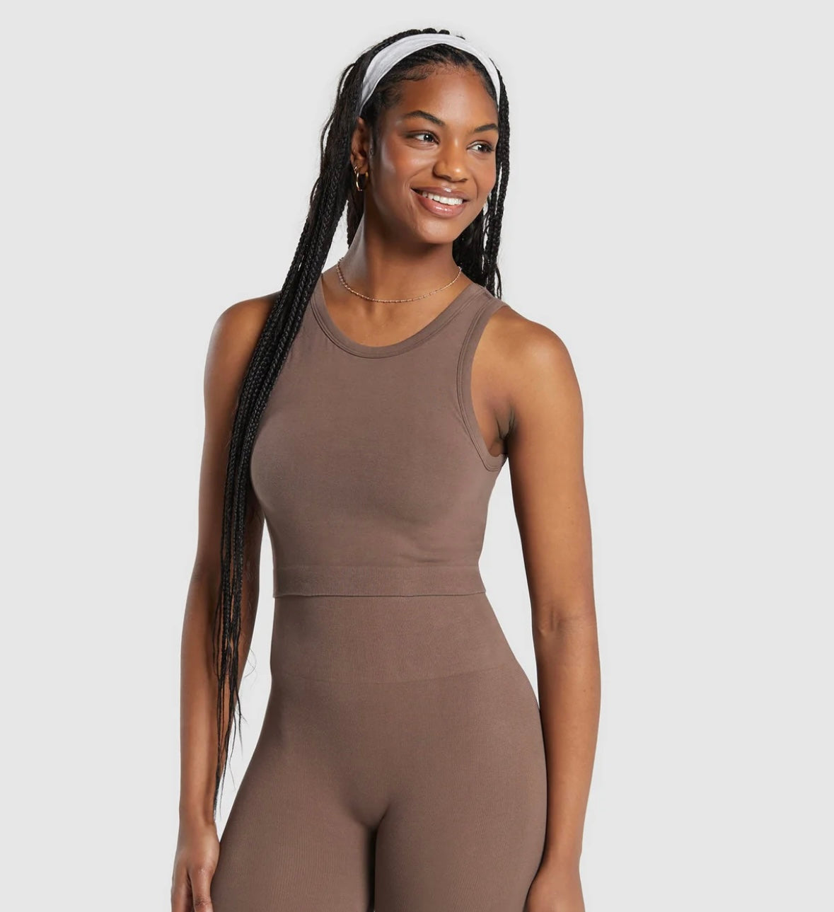 RIBBED COTTON SEAMLESS BODY FIT TANK