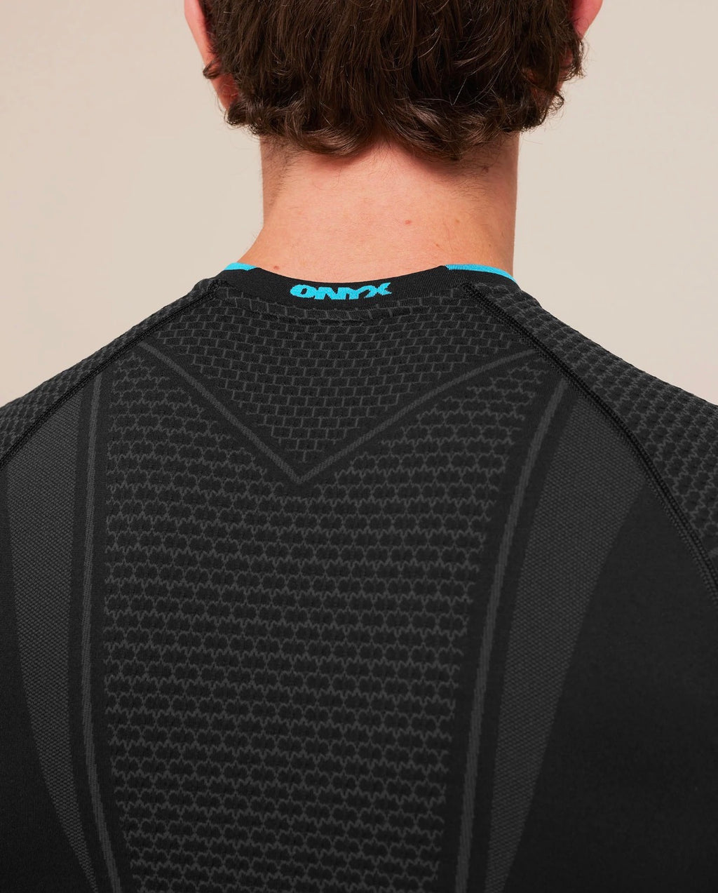 Gymshark Onyx V1 T-Shirt - Black/ Onyx Grey/Brand Blue