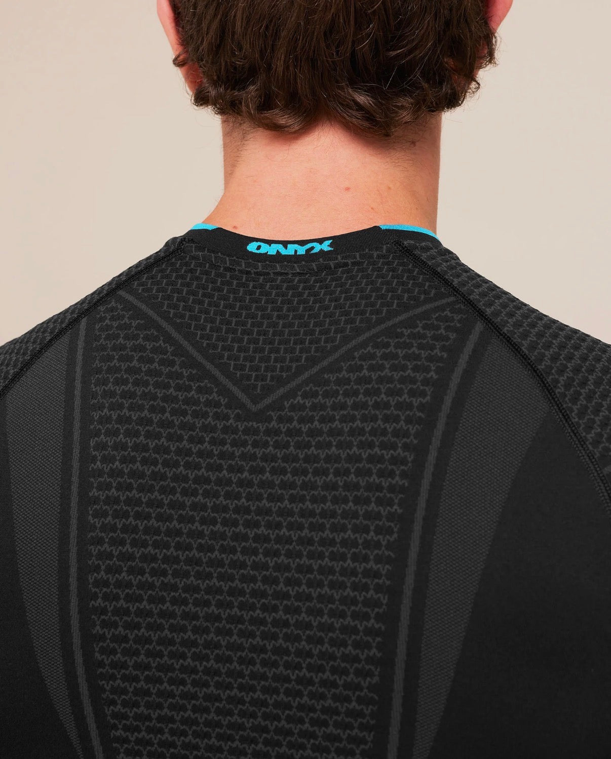 Gymshark Onyx V1 T-Shirt - Black/ Onyx Grey/Brand Blue