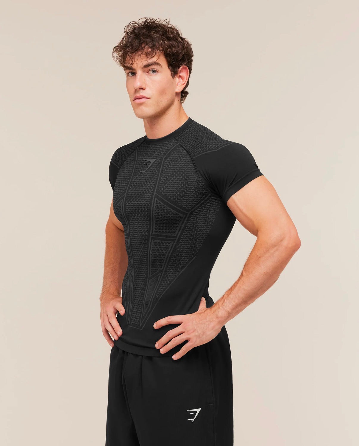 Gymshark Onyx V1 T-Shirt - Black/ Onyx Grey