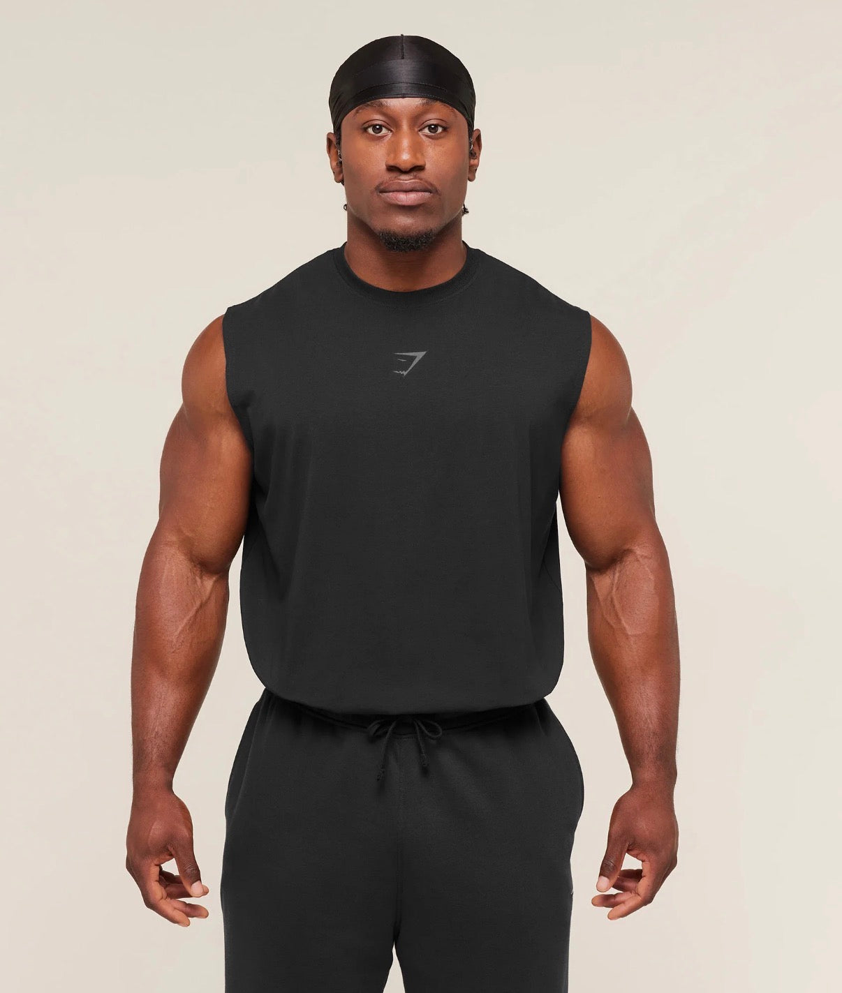 Gymshark Power Cut Off Tank - Black/Asphalt Grey