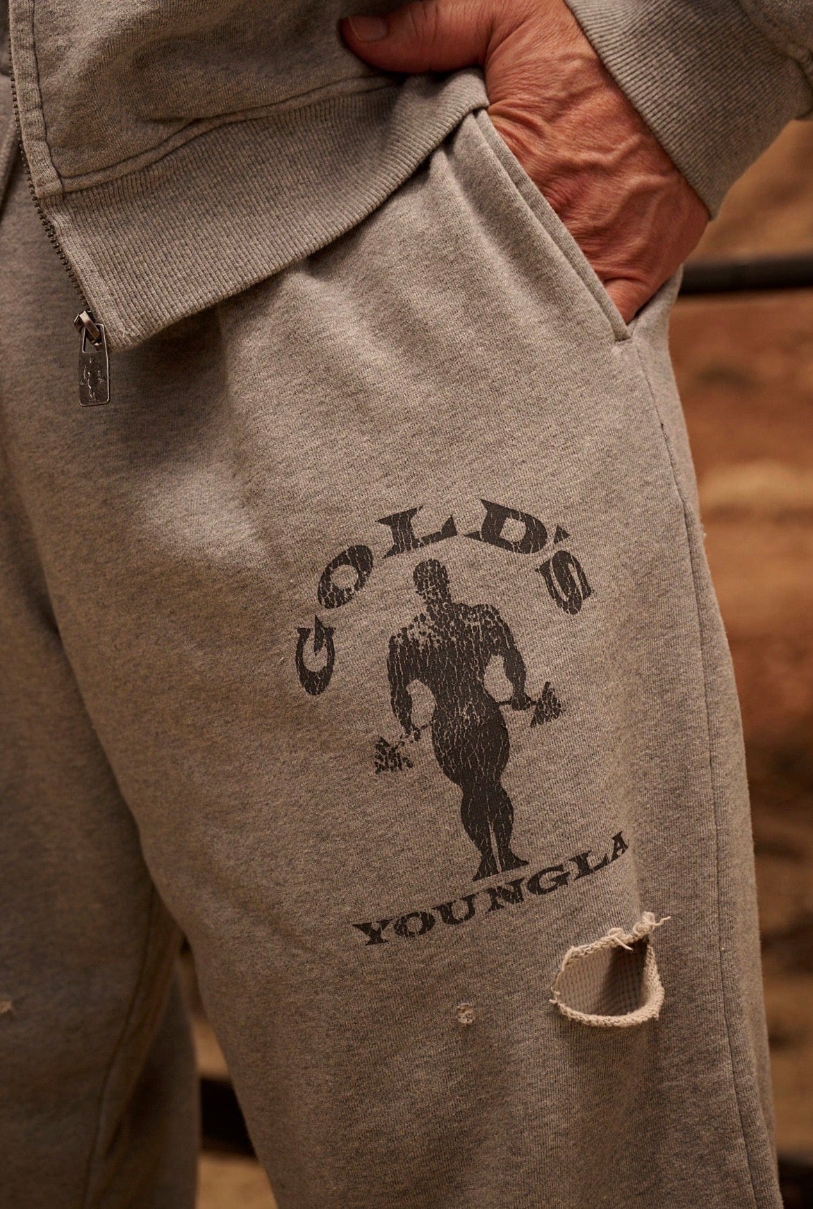 2054 - Gold's Iron Legacy Layered Joggers