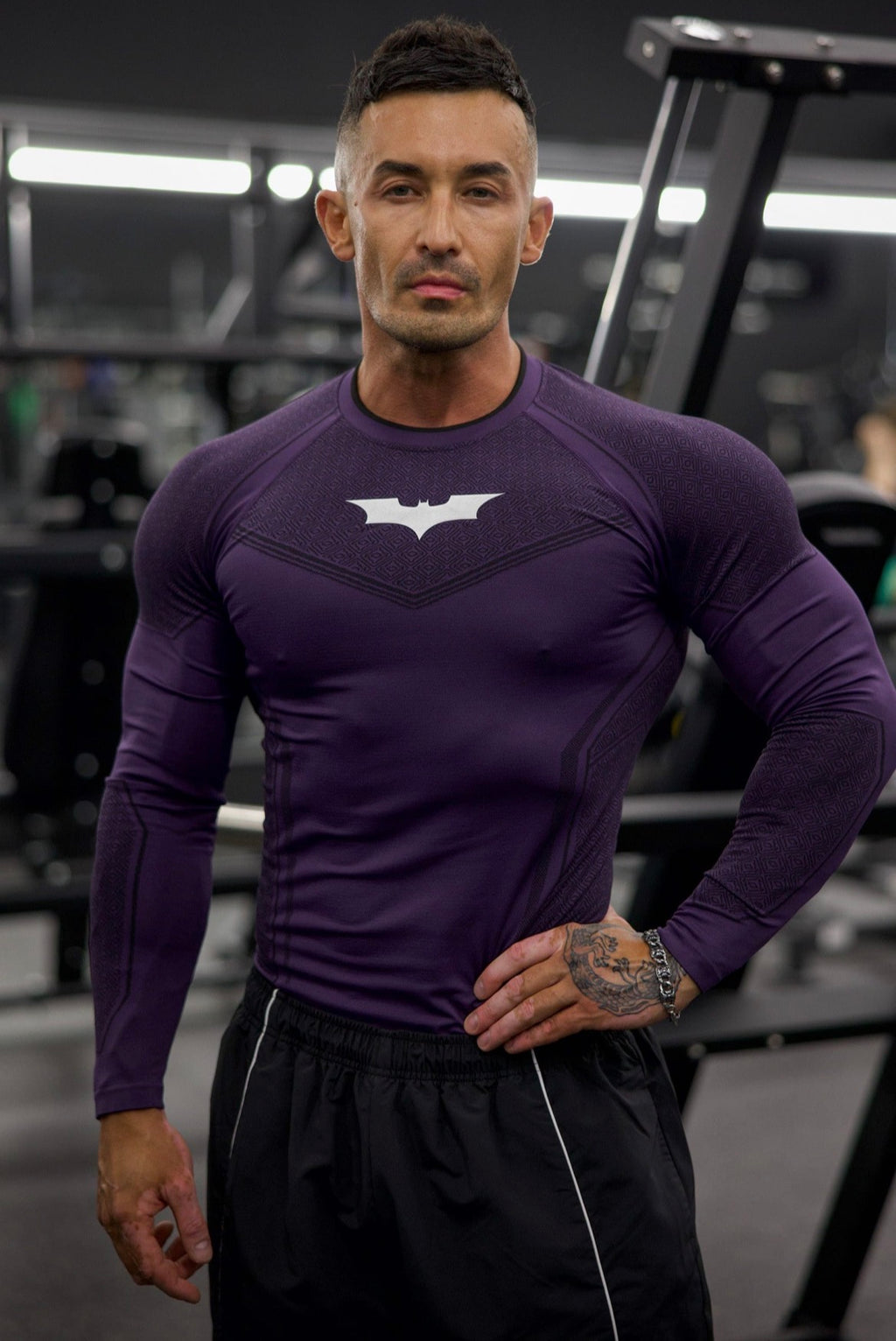 8004 - Batman Compression Longsleeves - Purple (edición limitada)