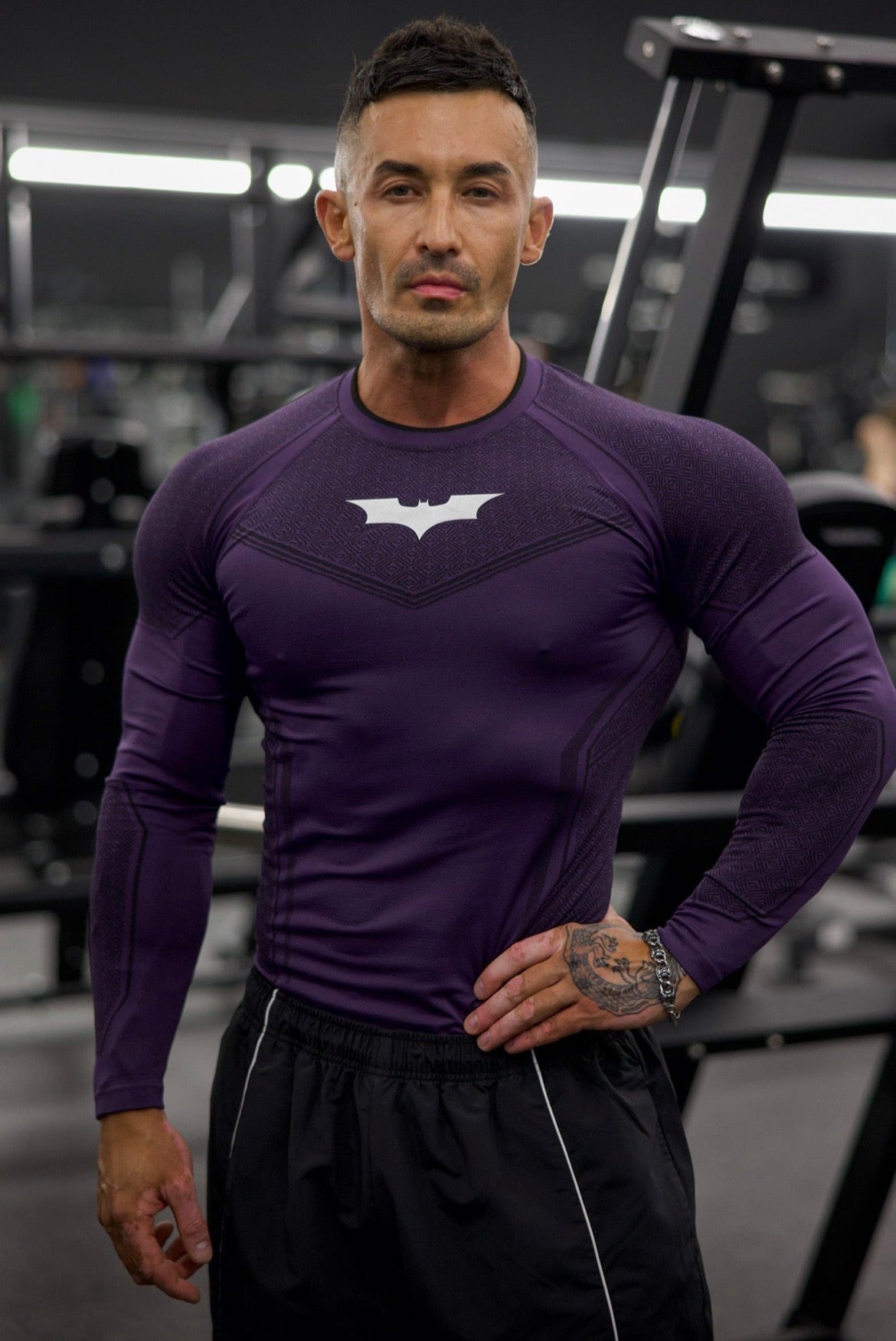 8004 - Batman Compression Longsleeves - Purple (edición limitada)